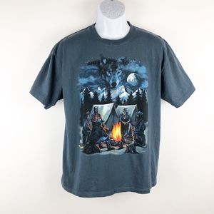 Woody's Tackle Port Ontario NY Men's Blue T-Shirt